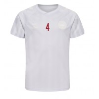 Pánský Fotbalový dres Dánsko Simon Kjaer #4 MS 2022 Venkovní Krátký Rukáv